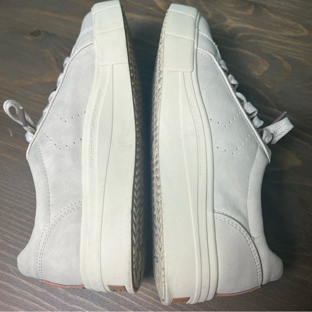 Dr.Scholls Women’s Happiness Lo Sneaker Light Gray/ Cream Size 7 Lace Up Comfort - Picture 7 of 9